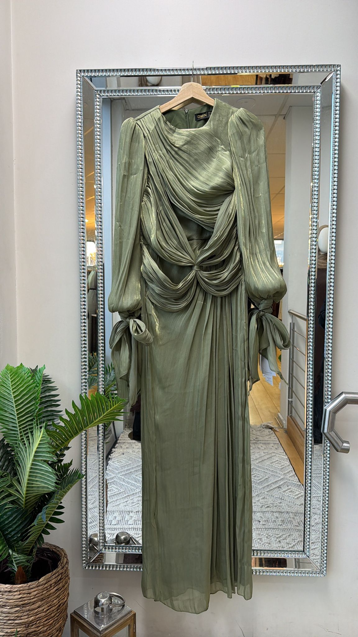 Sage Luxe Draped Maxi Dress - Image 4
