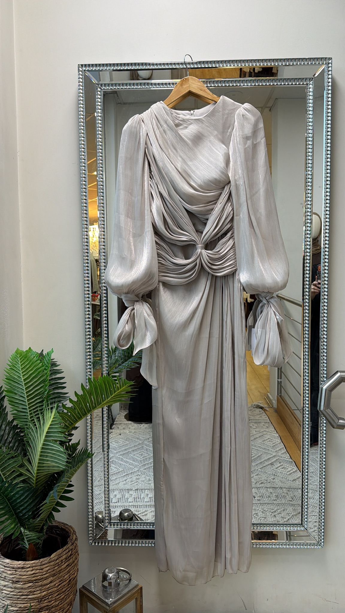 Sage Luxe Draped Maxi Dress - Image 5
